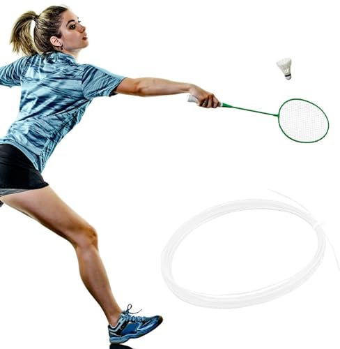 Racket sträng ersättning | 0,7 mm/22 GA färg badmintonsträng med hög flexibilitet | 10 m badmintonsträng fjäderboll nätersättning för sport