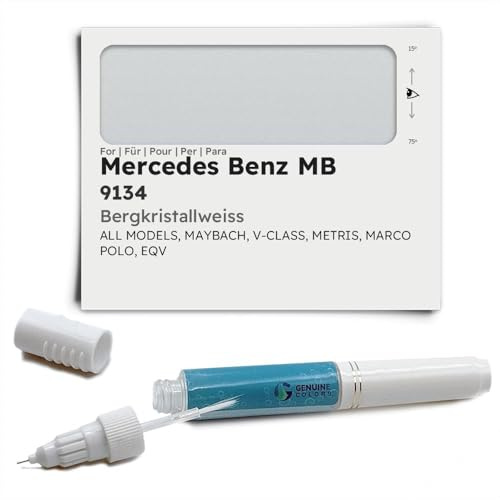 Genuine Colors Lackstift BERGKRISTALLWEISS 9134 für Mercedes Benz MB Silber Maybach V-Class METRIS Marco Polo EQV