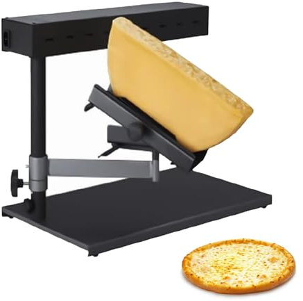 Máquina eléctrica para derretir queso, calentador comercial para derretir queso, soporte ajustable para queso, derretidor de media rueda de queso de 600 W, calentamiento rápido, máquina de hierro