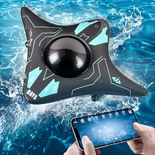 Charmofun U Boot Ferngesteuert, Uboot Ferngesteuert, Ferngesteuertes Boot mit Kamera und App Steuerung, Wasserspielzeug für Freibäder und Teich, Fernsteuerboot für Kinder ab 8 Jahren