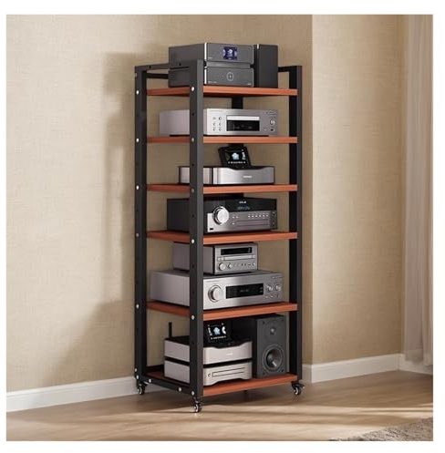 audio hifi rack regal Hoher Audio-Rack-Ständer For Zuhause, Medienkomponentenständer, Stereo-DVD-Spielgeräte, CD-Plattenspieler, Verstärker, Plattenspieler, Lautsprecher, Verstärker, Ausrüstung, Möbel