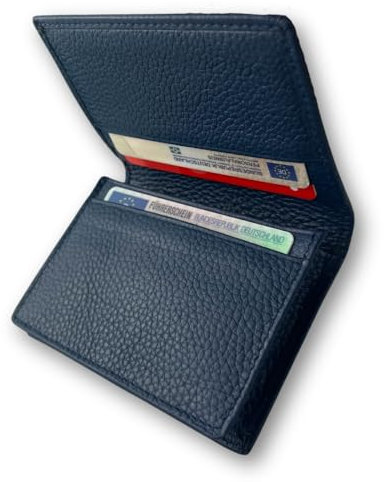 Echtleder Kartenetui für 20 EC Karten und Geldscheine, Damen und Herren Visitenkarten Etui, kompaktes Design, 100% Leder Geldbörse