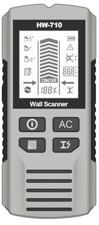 Handheld Metal Detector Wand, Security Scanner, 15x6.7x3cm, Stud Finder Tool, Portable LCD Display, Audio Alert, High-Sensitivity, Multifunctional, for Concrete, Construction