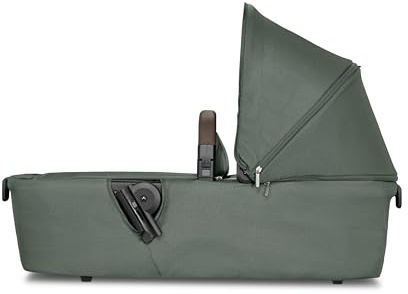 Joolz Aer+ Carrycot for Newborn Baby (0–6 Months) | Lightweight Foldable Baby Bassinet with Breathable Mattress Sunshade Raincover Water-Repellent Fabric | Forest Green