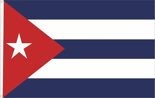 BANDERA DE CUBA. CALIDAD RASO PREMIUM. TAMAÑO GRANDE 150X90 CM.