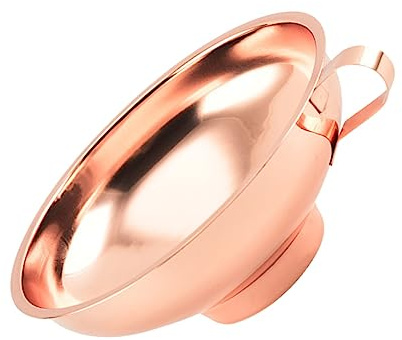 Roségoldener Edelstahl Küchentrichter mit Breiter Öffnung 1 Stück | Reagenzgläser und Weithalskolben, zum Umfüllen von Flüssigkeiten, Tropffrei