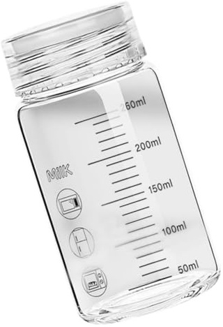IMIKEYA Bottiglia d Acqua in Vetro Con Coperchio Tazza Per Bevande Bocca Larga Bottiglia Portatile Per Tè e Latte