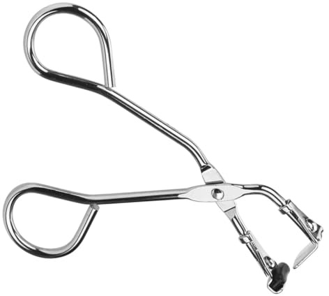 VILLFUL Rizador de Pestañas Portátil para Maquillar y Rizar Pestañas de Acero Inoxidable Color Plata, Herramienta Ligera Diseño Curvado en Cualquier Forma de Ojo