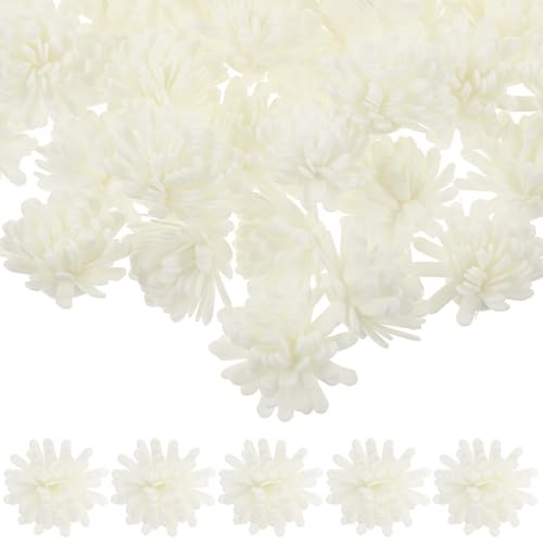 Angoily 100pcs Artificial PE Chrysanthemum Flower Diffusers for Essential Oil Aromatherapy Decorative Scent Diffusers for Home Office Bar Fragrance Diffusion and Party Decor