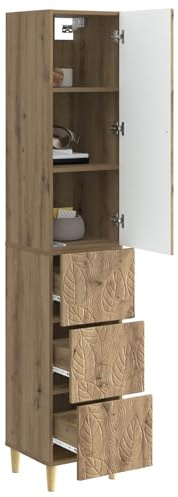 vidaXL Skåpset 2 st 33 x 34,5 x 90 cm Konstruerat trä Artisan-ek