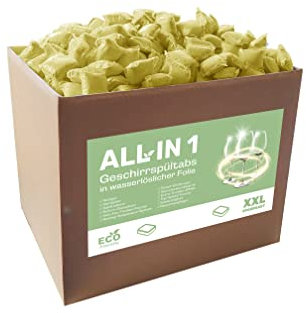 Cleanerist | 10kg Tablettes Lave-Vaisselle en Grand Paquet (environ 550 Tablettes) - Boîte Tout-en-1 Tablettes Lave-Vaisselle en Film Hydrosoluble - Nettoyant Compatible Toutes Machines - Poudre
