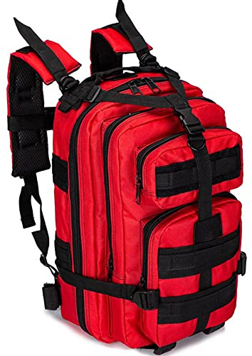 Sac À Dos De Premiers Secours 20L De Premiers Secours Pour Traumatismes, Pour Traumatismes Multi-poches Étanche Pour La Randonnée, Les Voyages Sur Le Terrain(seulement Les Emballages Vides)