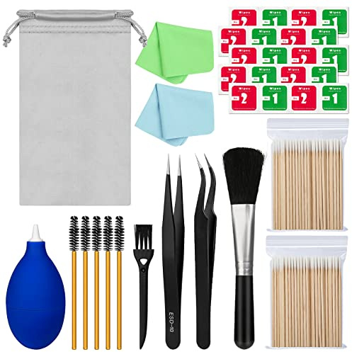 223PCS Phone Cleaning Kit Charging Port Cleaner Electronic Wipes Keyboard Cleaner Laptop Cleaning Kit for Iphone,Airpods pro,MacBook with Compressed Air Laptop Screen Cleaner Brush and Wipe Kit