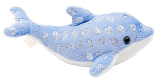 Wild Republic Foilkins Jr Delfin, mjuk leksak, 20 cm, gåva till babyshowers, gosedjur för barn, plyschleksaker, fyllning spunnen från återvunna vattenflaskor, hållbart gosedjur