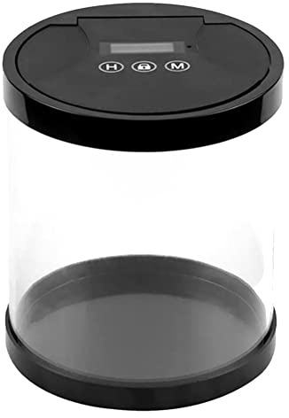 Comphic Contenedor de bloqueo con temporizador multifunción para juguetes, teléfonos móviles, sin batería, color negro