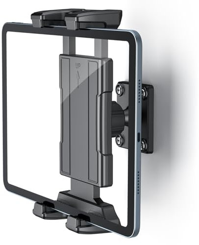 OHLPRO Tablet Wandhalterung mit 360° Drehbar, Universal iPad Wandhalterung mit Erweiterbarer Clip, Tablet Halterung Wand für (4,7-13'') iPad Pro, Mini, Air, iPhone, Kindle, Galaxy Tab, Küche, Bad
