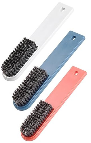 minkissy 3pcs Long Handle Cleaning Brush Multi-function Brush for Kitchen Shoes and Clothes Portable