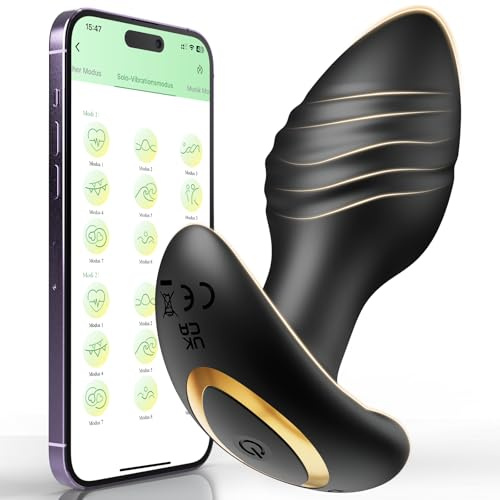Analvibratoren für Mann, Analplug# für Frauen Vibrator Sexspielzeug Vibration für Frauen,Anal Plug Sex Spielzeug für die Männer,Sex Toys ButtPlug mit 9 Modus,Sex Spielzeug für die Frau Paare