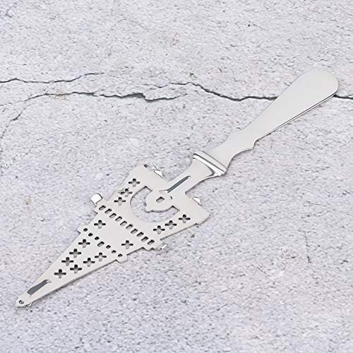 1 Piece Absinthe Spoon, Stainless Steel Absinthe Spoon, Vintage Wormwood Cocktail Bar, Glass Cup, Drinking Filter, Hollowed Absinthe Fountain, Spoon Dropper (Iron Tower Absinthe Spoon)