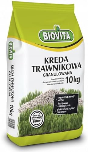 BIOVITA Calce per prato granulato – Fertilizzante efficace per un prato sano, denso e succoso – Facile da usare e effetto sostenibile (10 kg)
