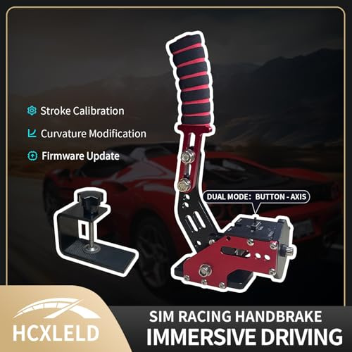 HCXLELD Sim Racing Handbrake, G29 T300 Racing Wheel for PS4/PS5, G920 TX Racing Wheel for XBOX Series X/S, All Racing Wheels for Windows, with Clamp