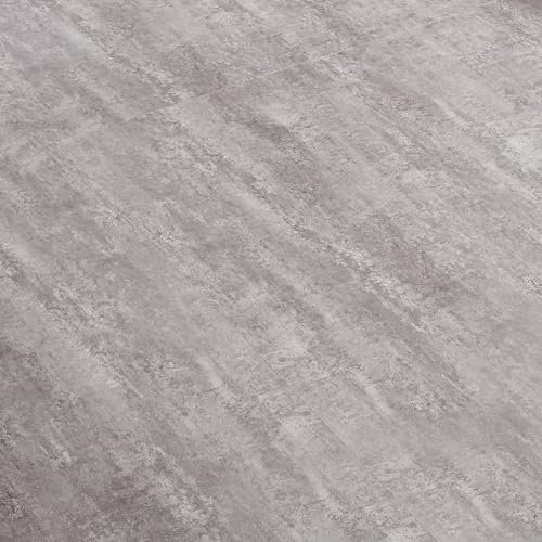 NEU.HOLZ SPC Klickboden Aldire klick Vinylboden 14,884 m² Bodenfliesen 80 St. Klickfliesen Steinoptik je 61 x 30,5 cm Bodenbelag wasserbeständig Stonegrey