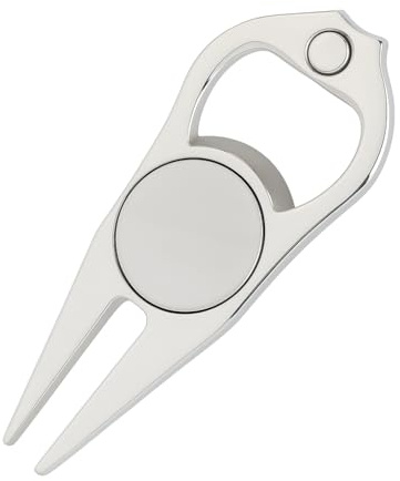 Vidsmow Golf Unisex Double Prong Pitchgabel mit herausnehmbarem Marker, Ergonomisches Werkzeug zur Pflege von Pitchmarken auf dem Golfplatz, Triple-Track-Technologie, ideal für Golfer