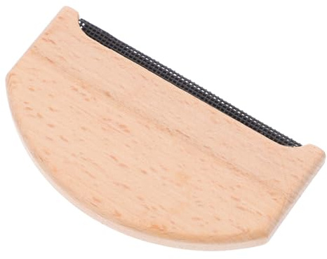 Pettine per Maglioni in Legno, Rimuovi Pelucchi Portatile | Design Compatto e Leggero, Pulizia per Cashmere e Capi, Finitura Nero Legno, Formato Manuale