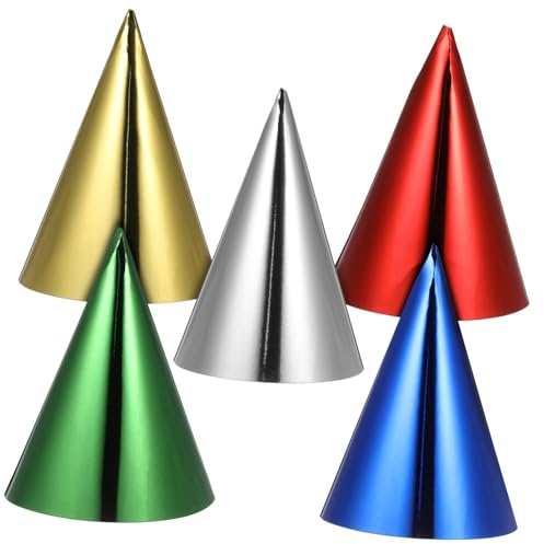 GLEAVI 15 Pezzi Cappellini Cone Colorati per Feste Compleanno Elastico Adatti per Età Atmosfera Festiva Compleanni Matrimoni e Speciali