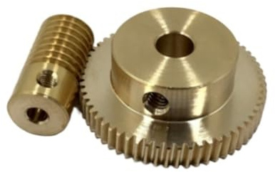 GuidNaurys Set di ingranaggi a vite senza fine 0,5 modulo 60 denti rapporto di velocità 1 a 60 riduttore di velocità for turbina in rame con foro da 6 mm angolo(3mm bore rod)