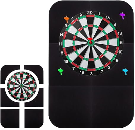 Mineup Dartboard-Wandschutz, Dart Wandschutz, Wandschut Dartscheibe, Wandumrandung Für Dartboar, Filz Dartscheibe Wandschut, Dartboard-Rückseite, Selbstklebend Dartboar-Schutz(35,4 * 23,6Zoll)