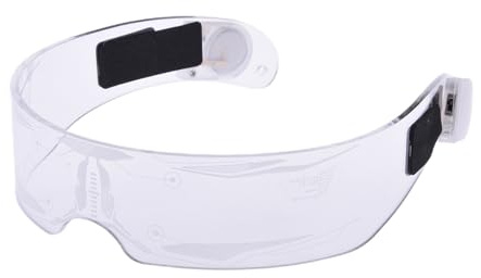LED Glasses – Color Changing LED Visor, Futuristic Party Sunglasses, 7 Colors 4 Flash Modes | Battery Operated Trendy Accessory For Cosplay, Festival, Halloween, Club, Night Event, Costume Fun