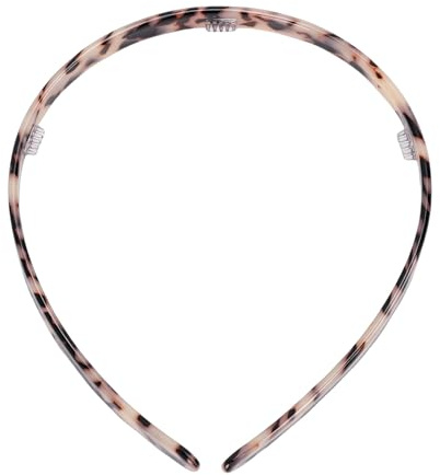 Eminchu Fascia per Capelli Senza Pressione per Portatori di Occhiali Forma a U in Resina Sottile Design Antiscivolo per Trucco e Cura della Pelle 1 Pezzo (Beige Testudinario)