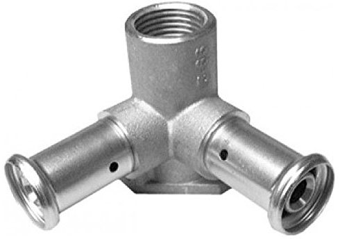 Aplica doble 52 mm latón multicapa crimpadora TH o Be hembra 1/2 – Ø20 x 2.0