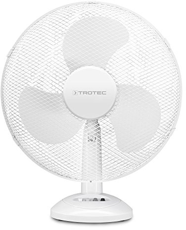 TROTEC - TVE 14 Ventilateur de table, Fonction d'oscillation automatique à 90° désactivable au besoin, Ventilateur à 3 vitesses, Puissance de 50 watts, fonctionnement ultra-silencieux, diamètre des