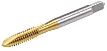 sourcing map Taraud Coupant 1/4-20 UNC Filetage Pas 3 Cannelures Titane HSS | Placage