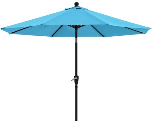 ABCCANOPY 230cm Sonnenschirm im Freien Wasserabweisende Bespannung -Gartenschirm Marktschirm,türkis