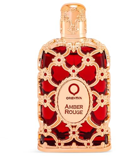 Orientica Amber Rouge 80ml Eau de Parfum | Luxuriöser arabischer Duft | Hochwertiges Oud- und Vanilleparfüm für Männer und Frauen | Langanhaltender, charakteristischer Duft für jeden Tag | Oud-Parfüm