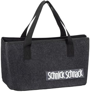 MC Trend faltbare Filztasche mit lustigen Sprüchen aus 3 mm starkem Filz Tasche zum Einkaufen Shoppen Aufbewahrung Einkaufstasche Shopper Shopping Bag Einkaufskorb Tragetasche(Schnick Schnack)