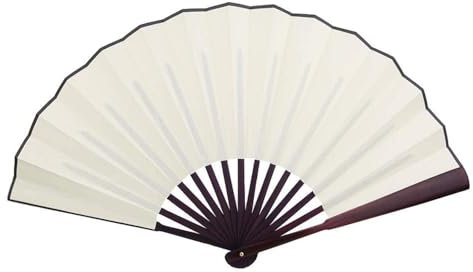 ventaglio Pieghevole, Classico Ventilatore Cinese in Stile Cinese Pieghevole ventaglio tenuto in Mano per Tai Chi, Danza, Feste di Nozze, Decorazioni, Cosplay (Bianco)