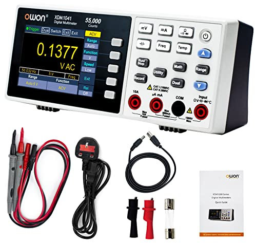 OWON XDM1041 - Multimetro da banco Protable con 3,5 pollici 55.000 Count True RMS Ultra-leggero Digital Multi Tester per laboratori, fabbriche