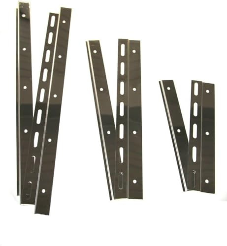 Stainless Steel PVC Strip Hanging Plates (Pack of 10) - for PVC Strip Curtain/Butcher Curtain (200mm)