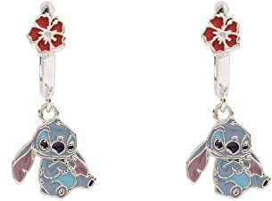 Lilo & Stitch Flower Stitch Unisex Pendiente Plateado Metal
