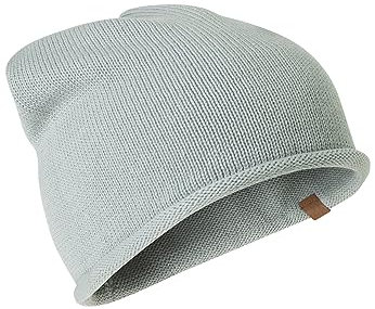 camel active Damen Feinstrick-Beanie aus Reiner Baumwolle Türkis, Womenswear-OS