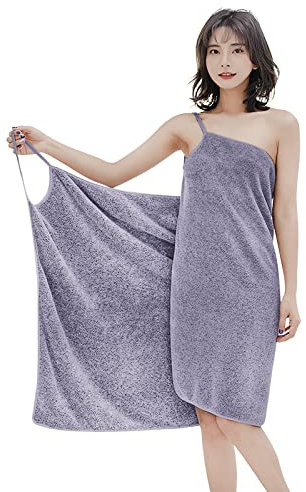 YJZQ Saunakilt Damen Verstellbarer Bademantel Tragbare Sauna Kilt Mehrzweck Badetuch mit Riemen für Sport,Dusche,Spa,Strand