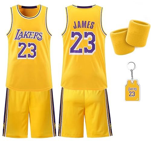 Pardofelis Basketball Trikot für Kinder, Basketball Training Trikot Basketball Shorts Kinder, Schnell Trocknend Basketball Jersey, Jungen Basketball Trikot Shorts und Handgelenkband Set