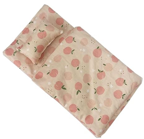 Harilla Puppenbettwäsche-Zubehör-Set, vorgetäuschtes Spielzeug, Rollenspiele, inklusive Matratze, Steppkissen, für Puppenwiegen, Puppenbetten, 10–25 cm große, Rosa