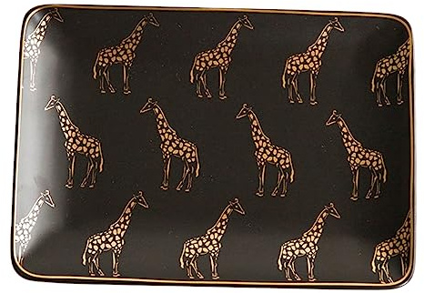 LIFKOME Piatto Portagioie in Porcellana Creativo Organizer Per Anelli in Ceramica Vassoio Porta Gioielli Semplice e Elegante