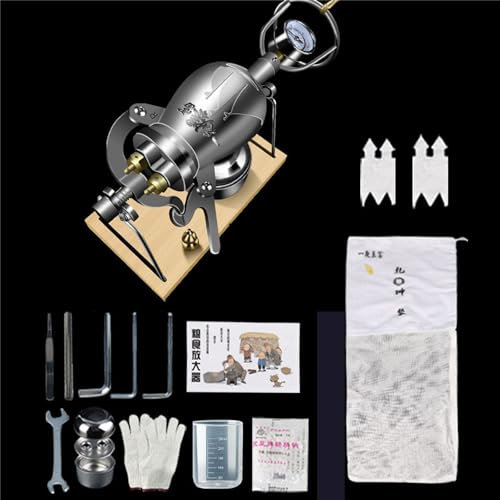 Macchina per Popcorn Cinese, Macchina per Popcorn Vecchio Stile ad Alta Pressione, Macchina per Popcorn in Acciaio Inossidabile 304 con valvola di Sicurezza, Popcorn ad Aria Calda per la Festa,328ml