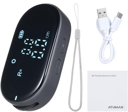 Mètre ruban numérique de 100 m pour une mesure intelligente et facile de formes irrégulières complexes - Grande unité LCD - Outil de mesure électronique rechargeable pour mesurer le diamètre du corps